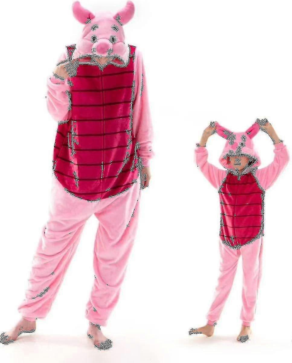 بيجاما للجنسين خنزير صغير Onesie بيجاما ، الفانيلا قطعة واحدة هالوين زي ملابس النوم ملابس منزلية
