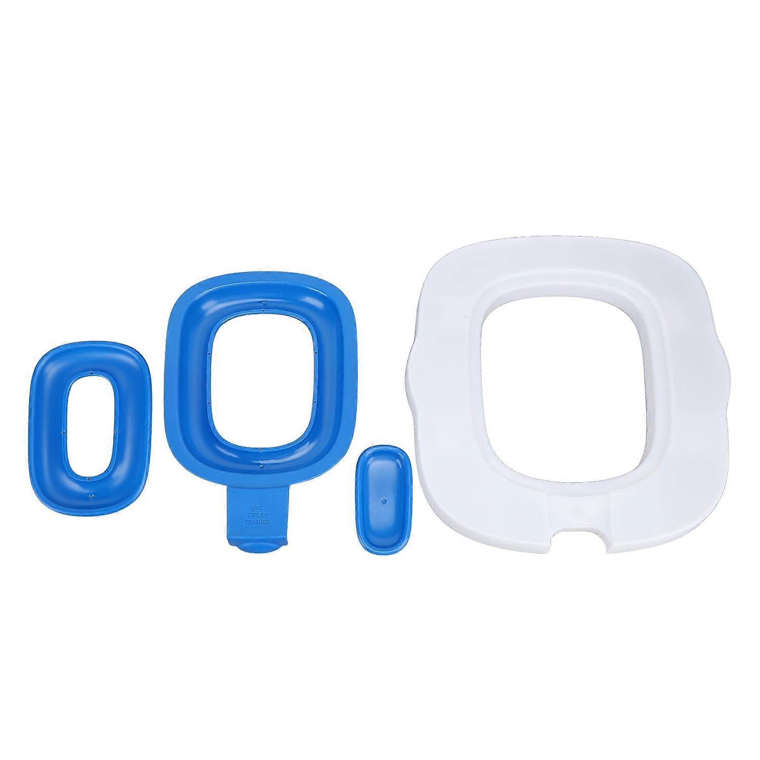 Cat Toilet Training Kit Universal Fit 4 Protective Pads Reusable Non Slip Cat Toilet Training System
