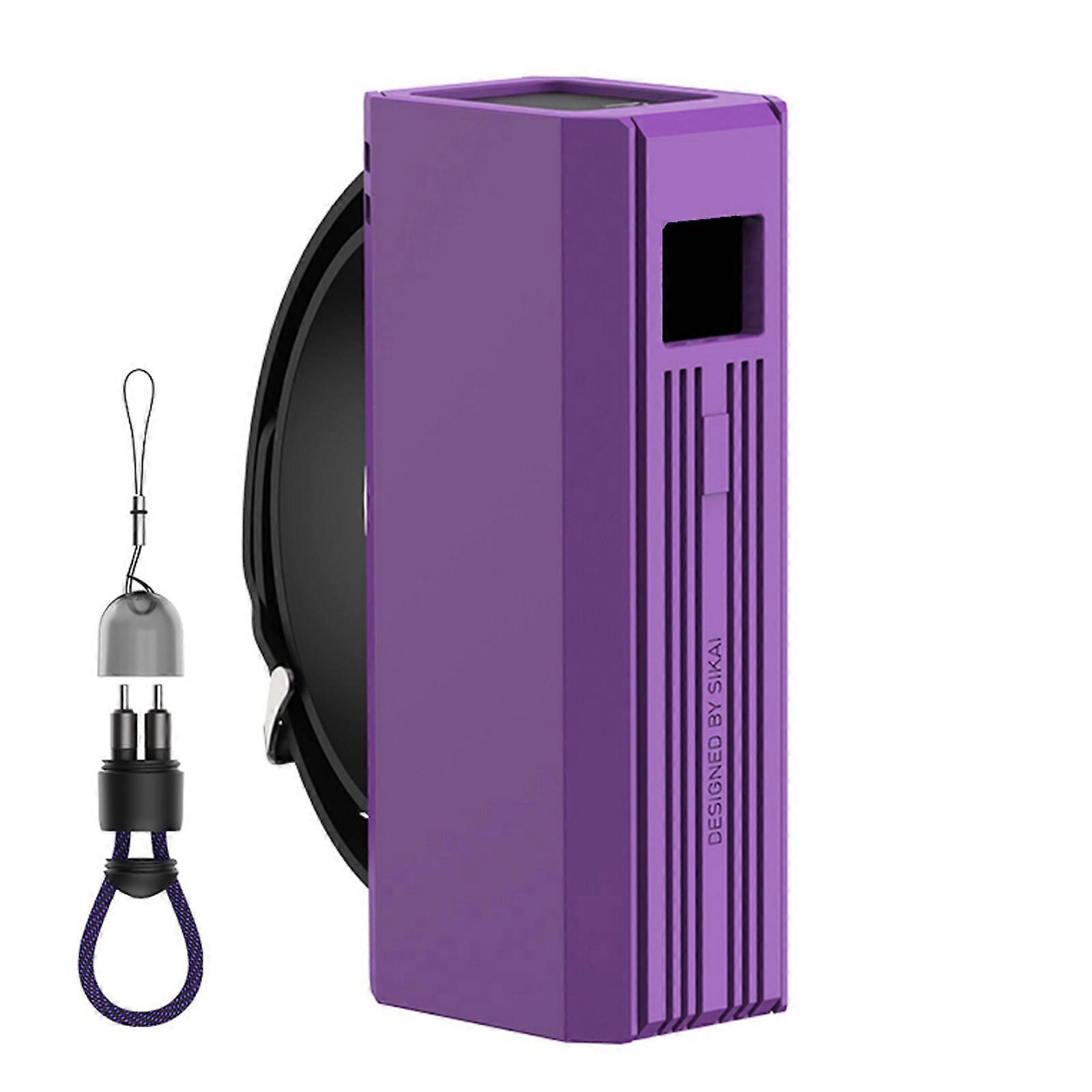 2pcs/set USB C to Type C Charging Cable with Shockproof Protector Silicone Case Sleeve for 15 Ultra Powerbank Purple