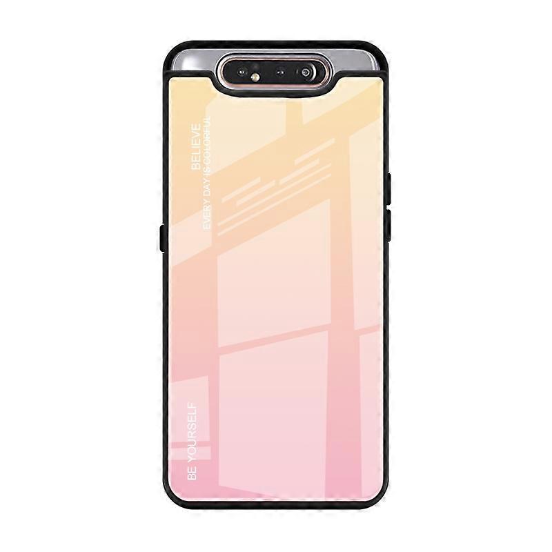 Gradient Color Glass Case för Galaxy A80