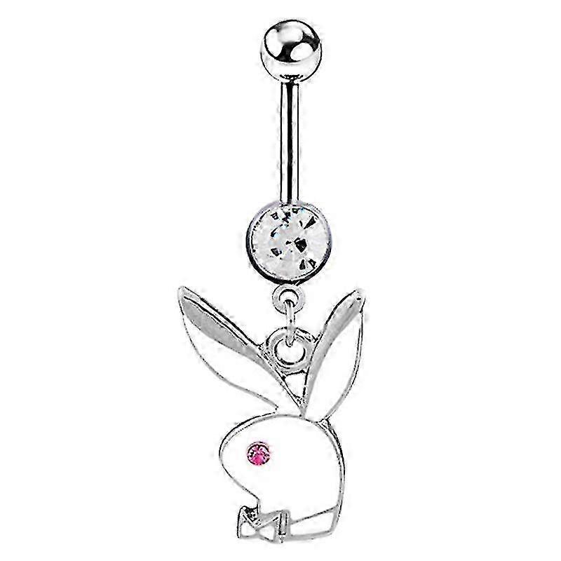 Cute Rabbit & Fox Dangle Belly Ring Navel Piercing Jewelry Gift