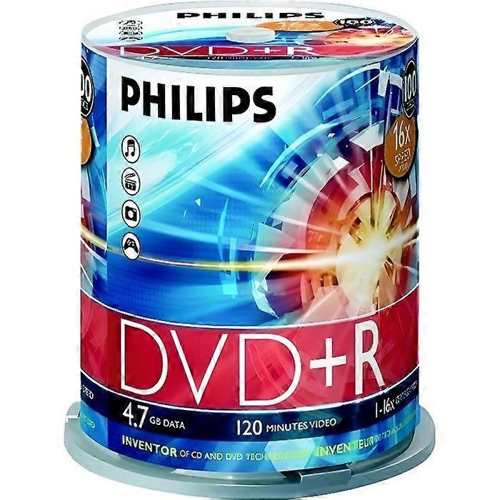 Philips DVD+R - 16x - 100 piezas - 4.7 Go - Husillo
