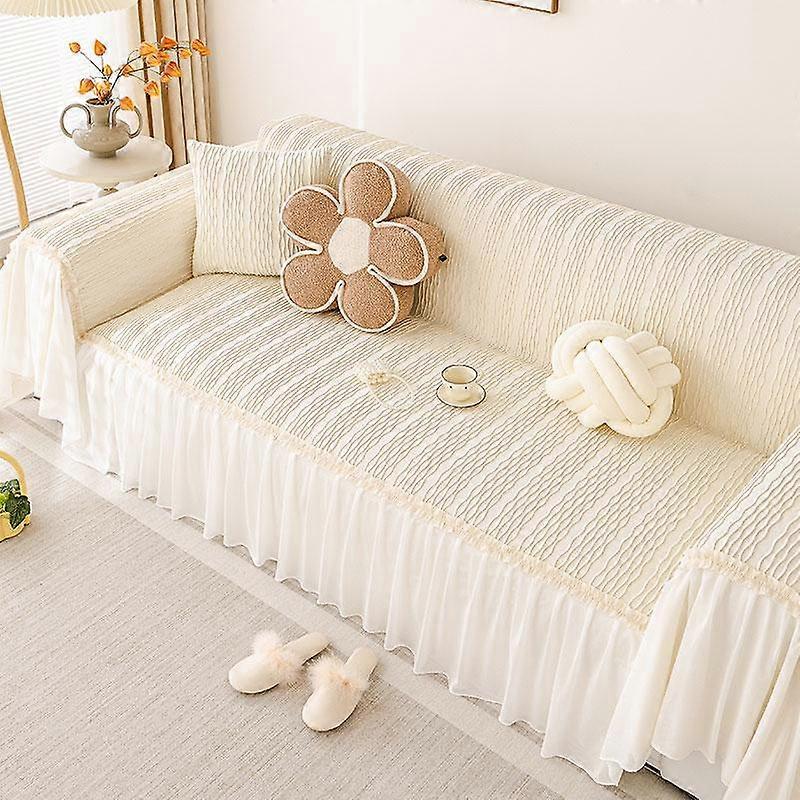 1pc Sofa Cover, Universal Sofa Slipcover For All Seasons, Non-slip Sofa Cover Blanket, Sofa Cushion Protective Cover, Suitable F
