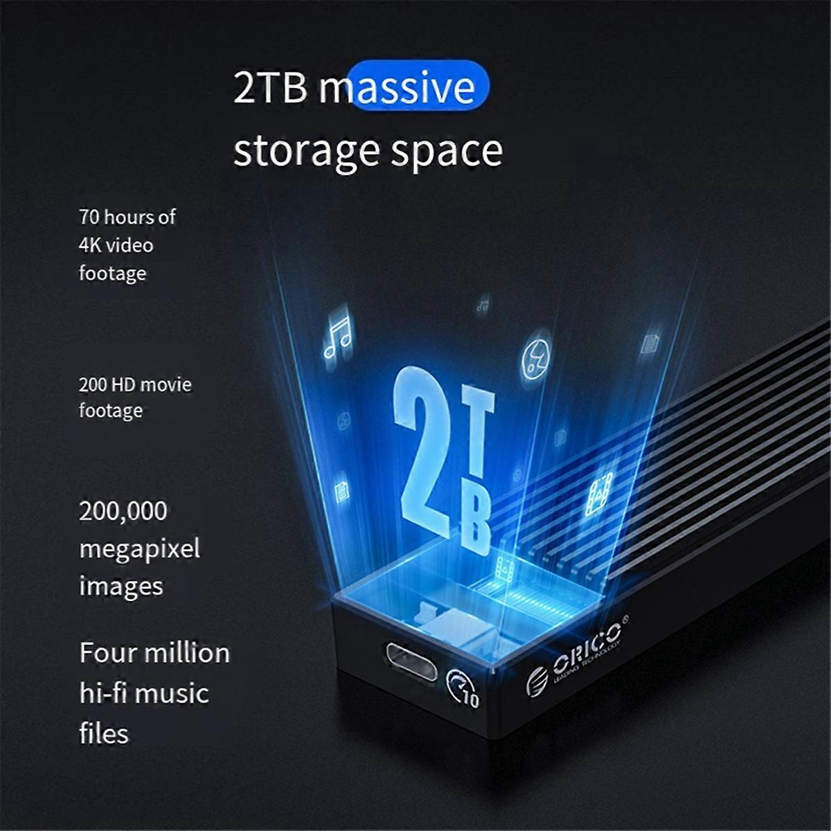 Case USB3.1 Gen2 Type C 10Gbps SSD Case Enclosure Mobile Hard Drive