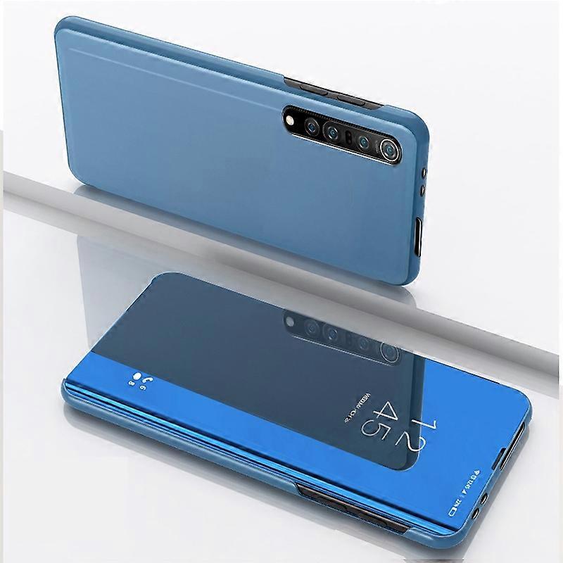 Plated Mirror Horizontal Flip Leather Case with Holder For OPPO Realme 7