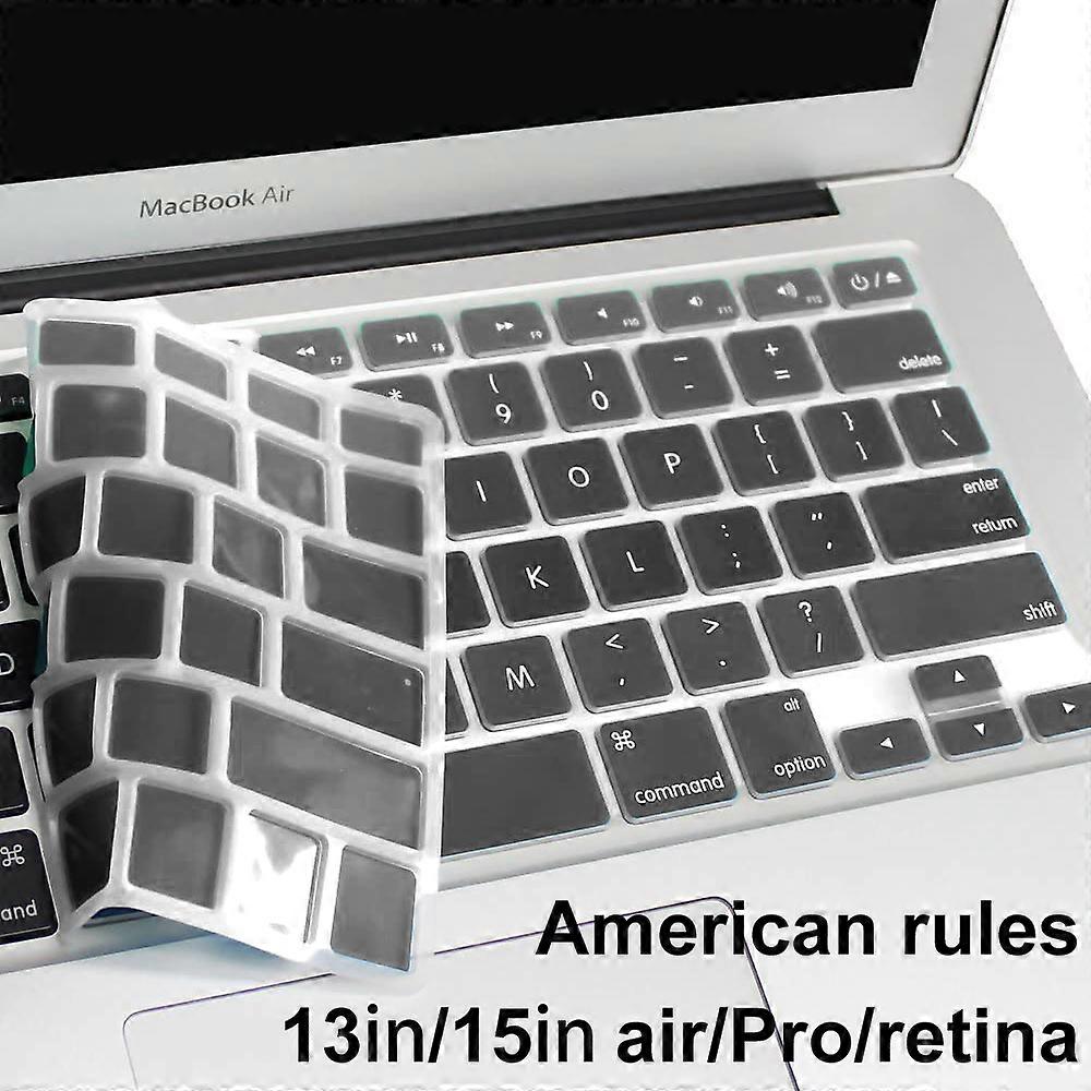 Durable Washable Keyboard Cover Easy Apply Remove For MacBook Air Retina Display Non Toxic Environmentally Friendly