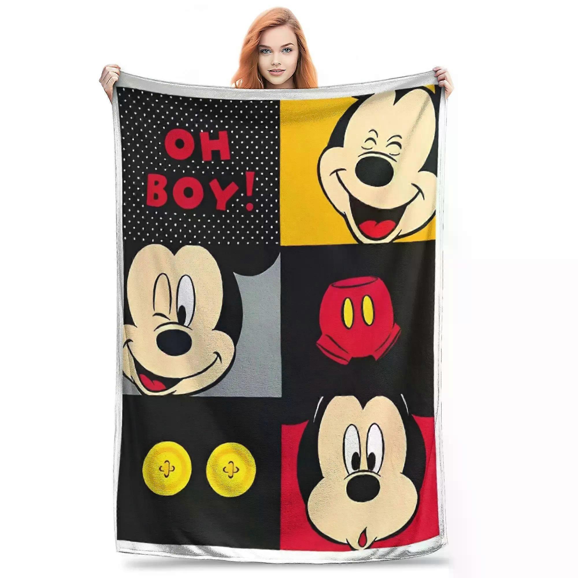 Mickey Mouse Cartoon Blanket Ultra Soft  Throw Blankets for Sofa 50x60 Inch Multiple Sizes Quilt