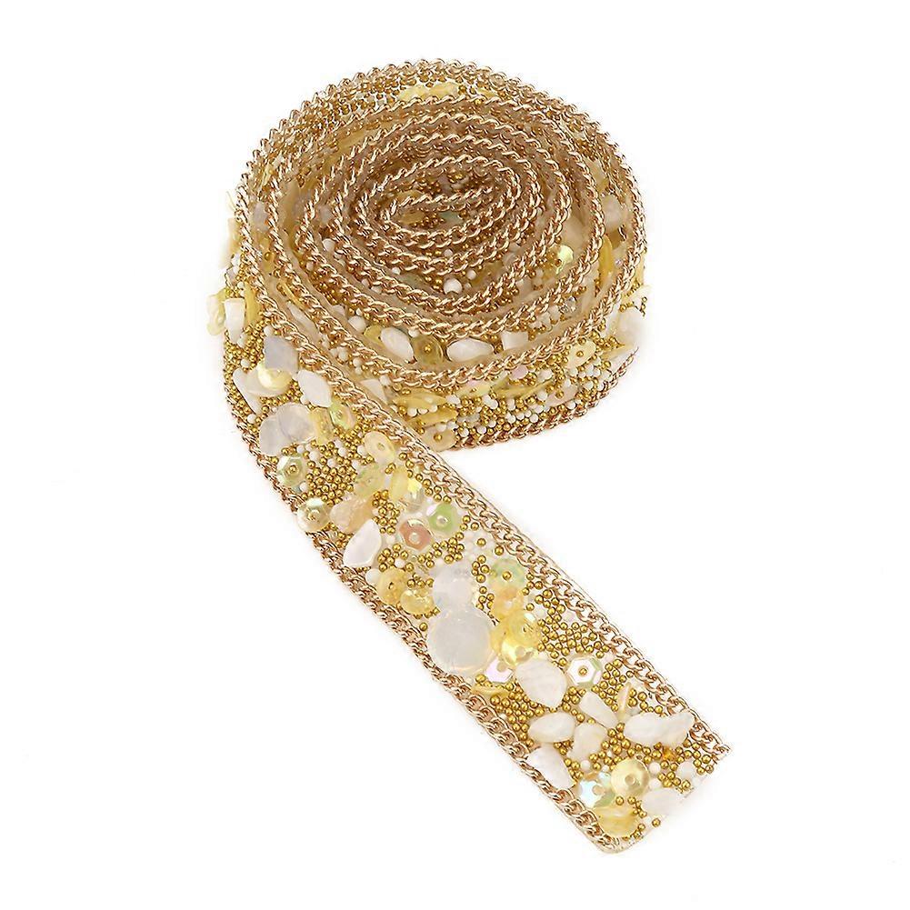 1m Rhinestone Heat Seal Backing Glue Ribbon Mesh Wrap Roll DIY Décor 2cm Width (#4)