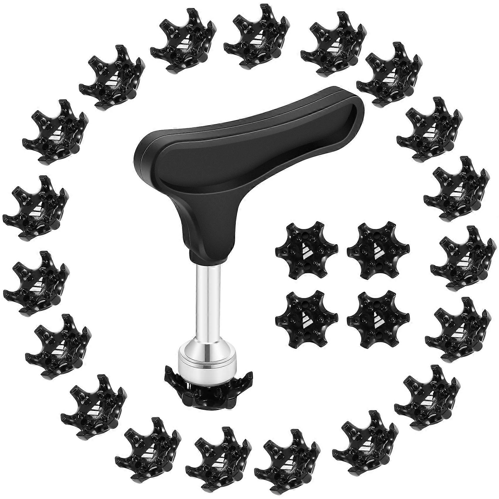 25 قطعة سهلة التغيير ترصيع ، أحذية جولف عالمية مضادة للانزلاق ، مع وجع سبايك للجولف اثنين من دبوس الأحذية ريم