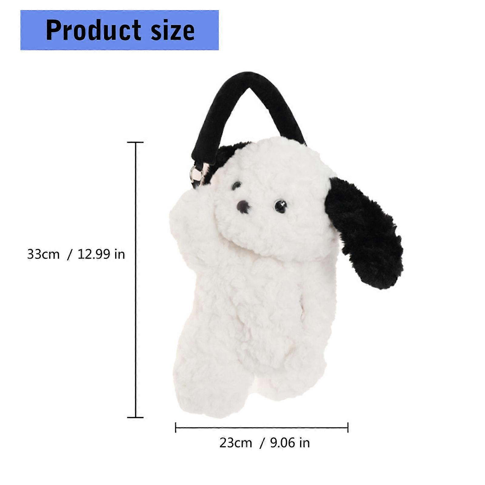 Decorative Unique Plush Dog Figure Tissue Box Creative Hanging Paper Towel Dispenser Case Kitchen Napkin Holder  White