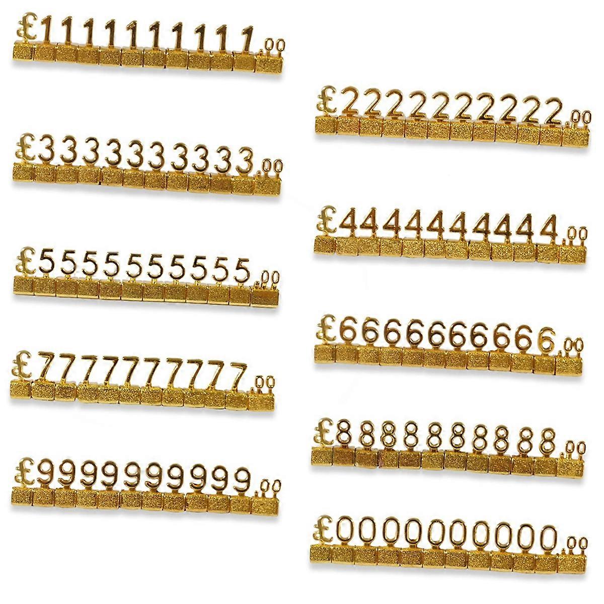10PCS Digital Price Tag 3D Metal Shelving Adjustable GBP