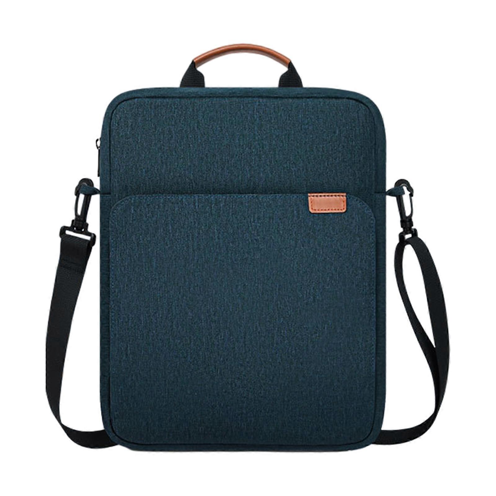 Versátil e durável Bolsa para tablet de ombro único com vários compartimentos Bolsa para laptop de 11-13 polegadas Tinta azul 11,6 polegadas