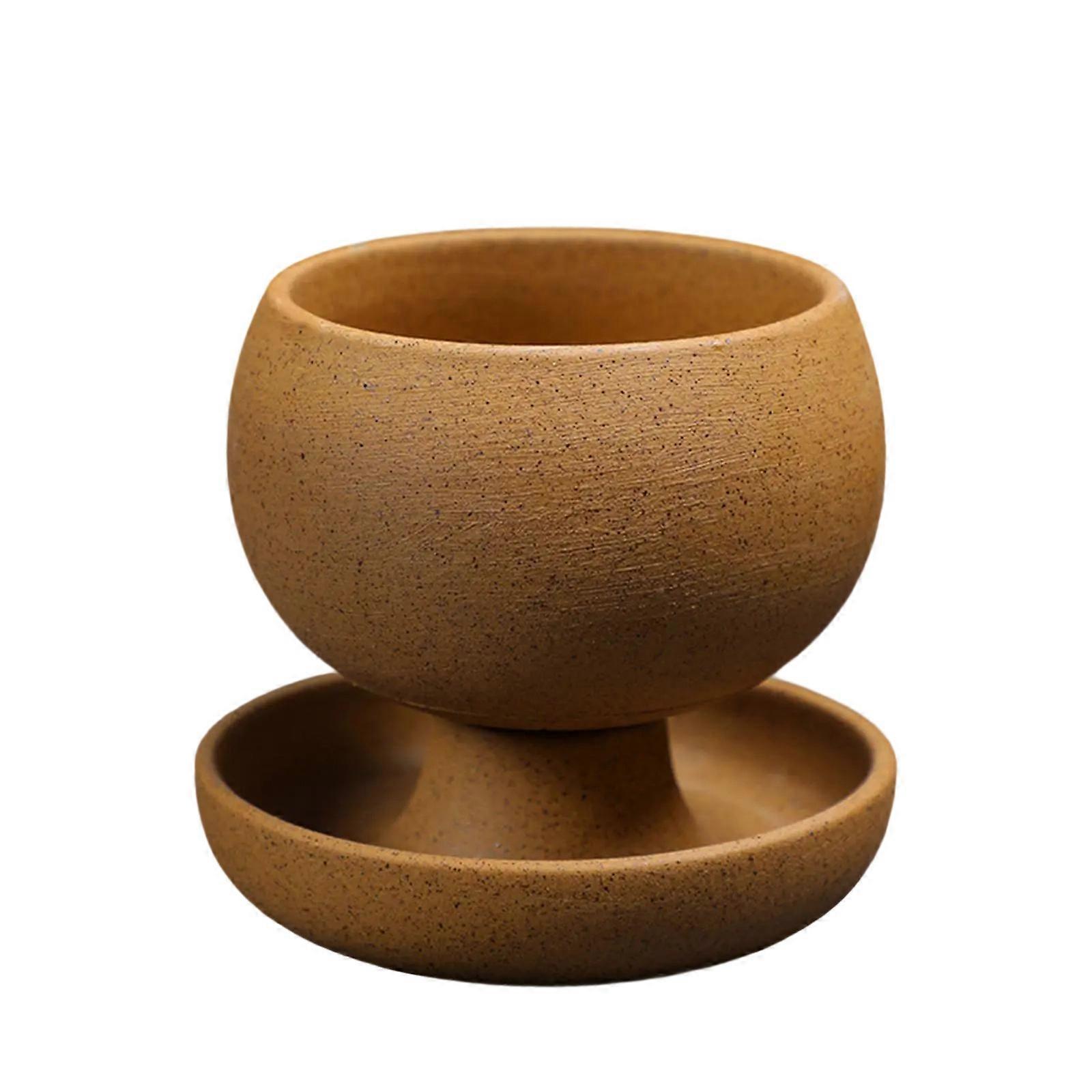 Cuteness Round Shape Ceramics Coffee Cup Nonslip Bottom Mug Creative Drinkware Suitable for Gifting and Daily Use Yellow