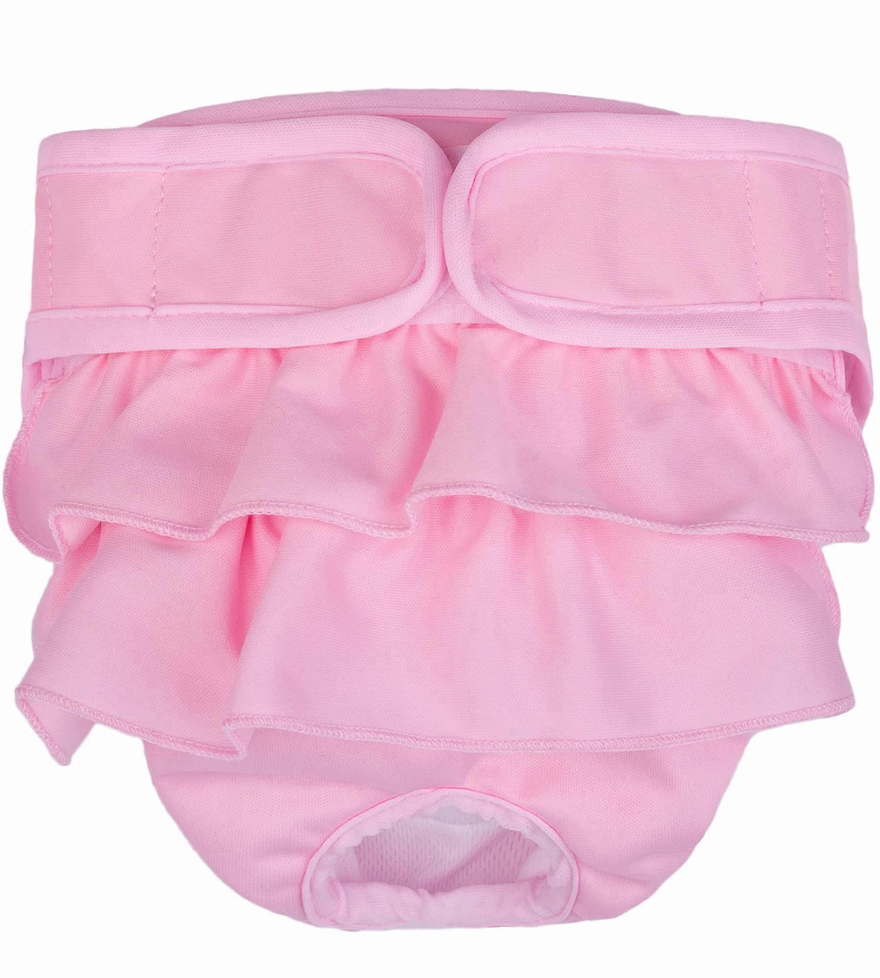 Dog Sanitary Panties Washable & Reusable for Female Dogs, Adjustable Size, Soft Material, Menstrual Protection