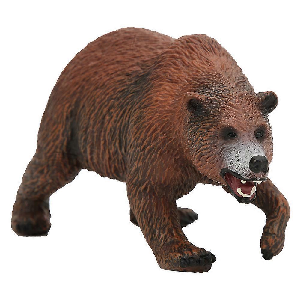 Brown Bear Simulation Model Ornaments Desktop Decoration Educational Toy