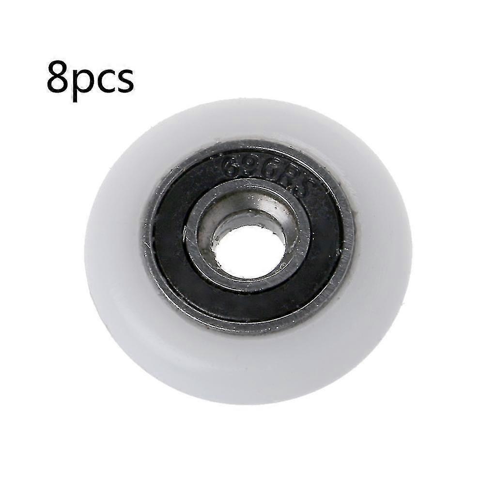 8 Pcs Shower Door Runner Rollers Wheels Pulleys Replacement Parts 23mm Diameter