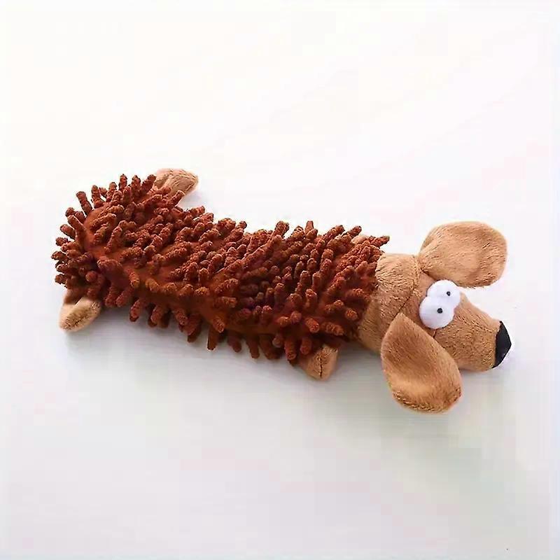 Interactive Plush Dog Toy with Squeaker - Perfect for Chew and Molar Training, Promotes Dental Health and Playtime Fun