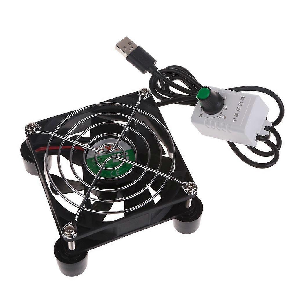 USB Fan Oil-bearing Motor and 3000R Adjustable Speed for Game Consoles Router
