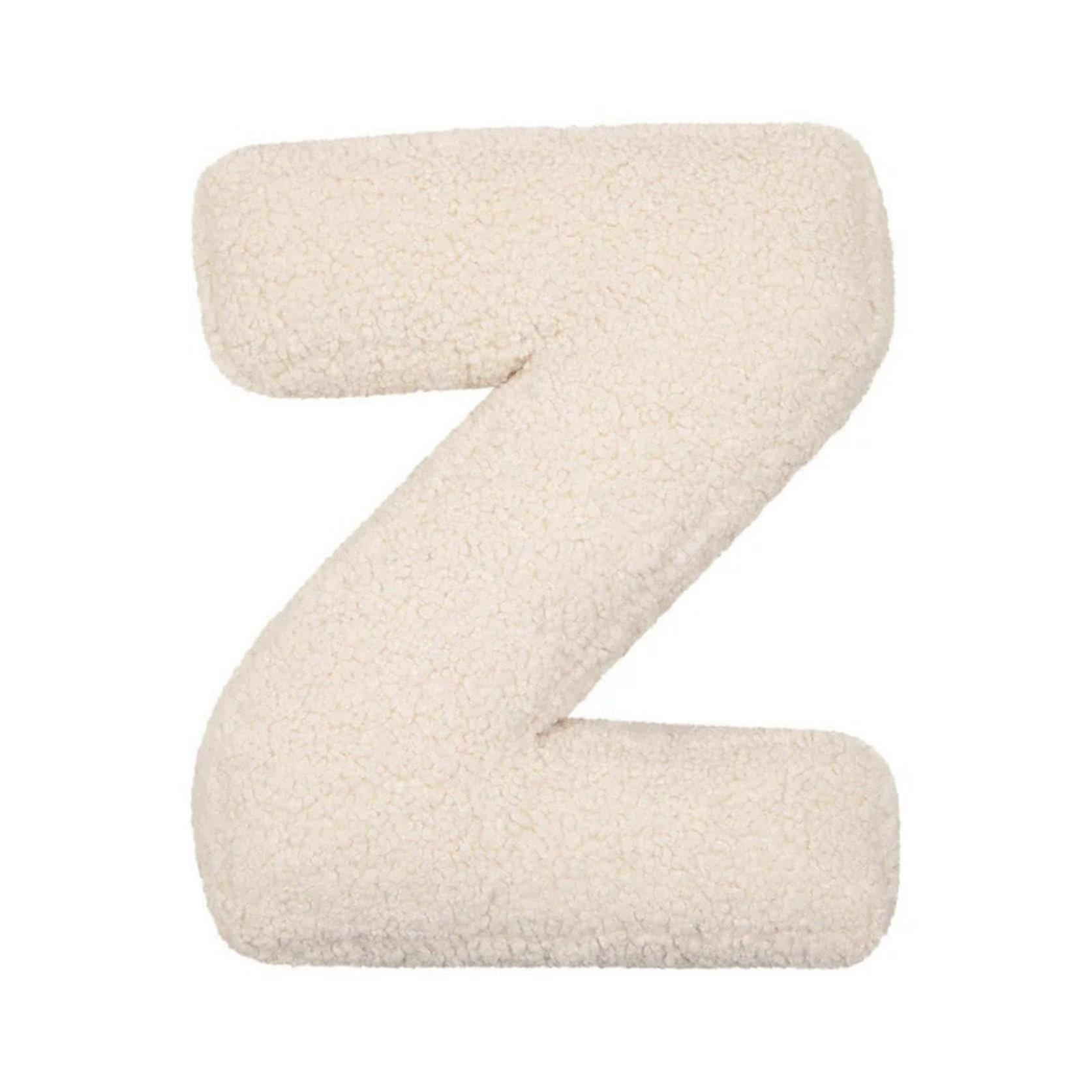 Decorative Initial Letter Shaped Throw Pillows for Couch Sofa Bedroom Living Room, Soft Fabric, 18x18 Inches