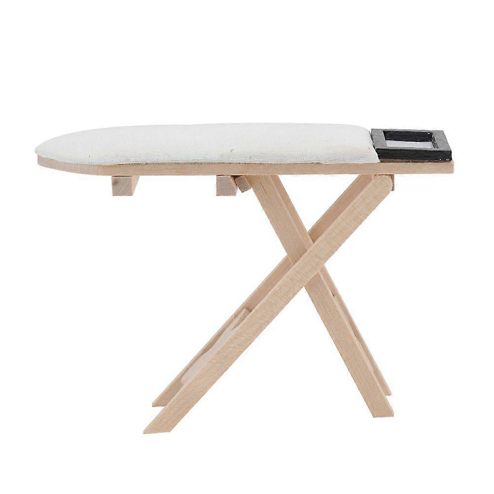 Mini Clothes Iron Table Model Miniature Ironing Table Ornament Mini House Supply