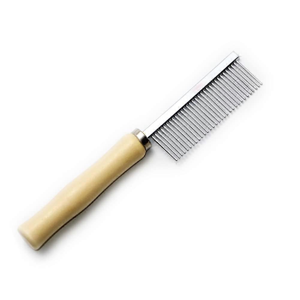 Wooden Handle Grooming Comb for Dogs and Cats