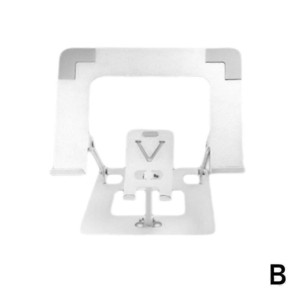 Space Silver (B)$ Foldable Tablet PC Stand Desktop Multi-function Mobile Phone Stand Laptop Lifting Cooling Base