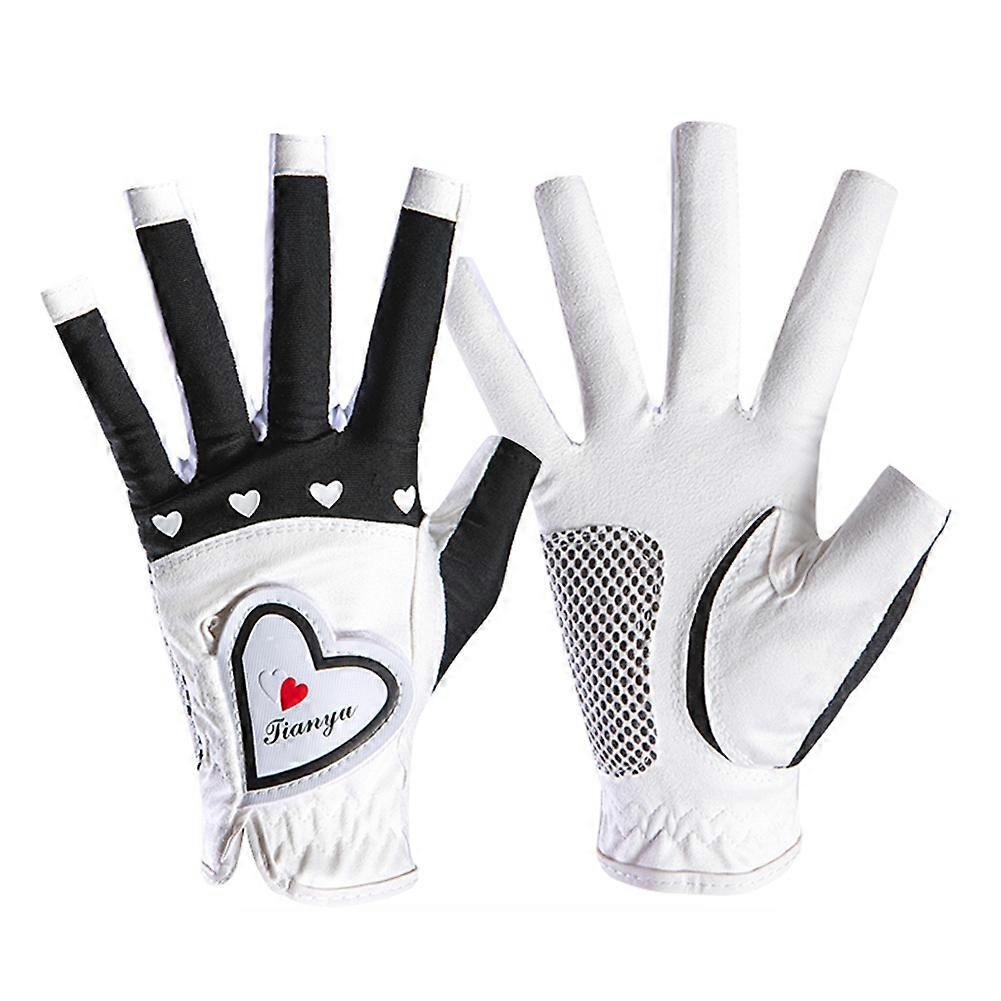 Sports Cycling Golf Gloves Ladies Open Finger Left And Right Hands Gloves