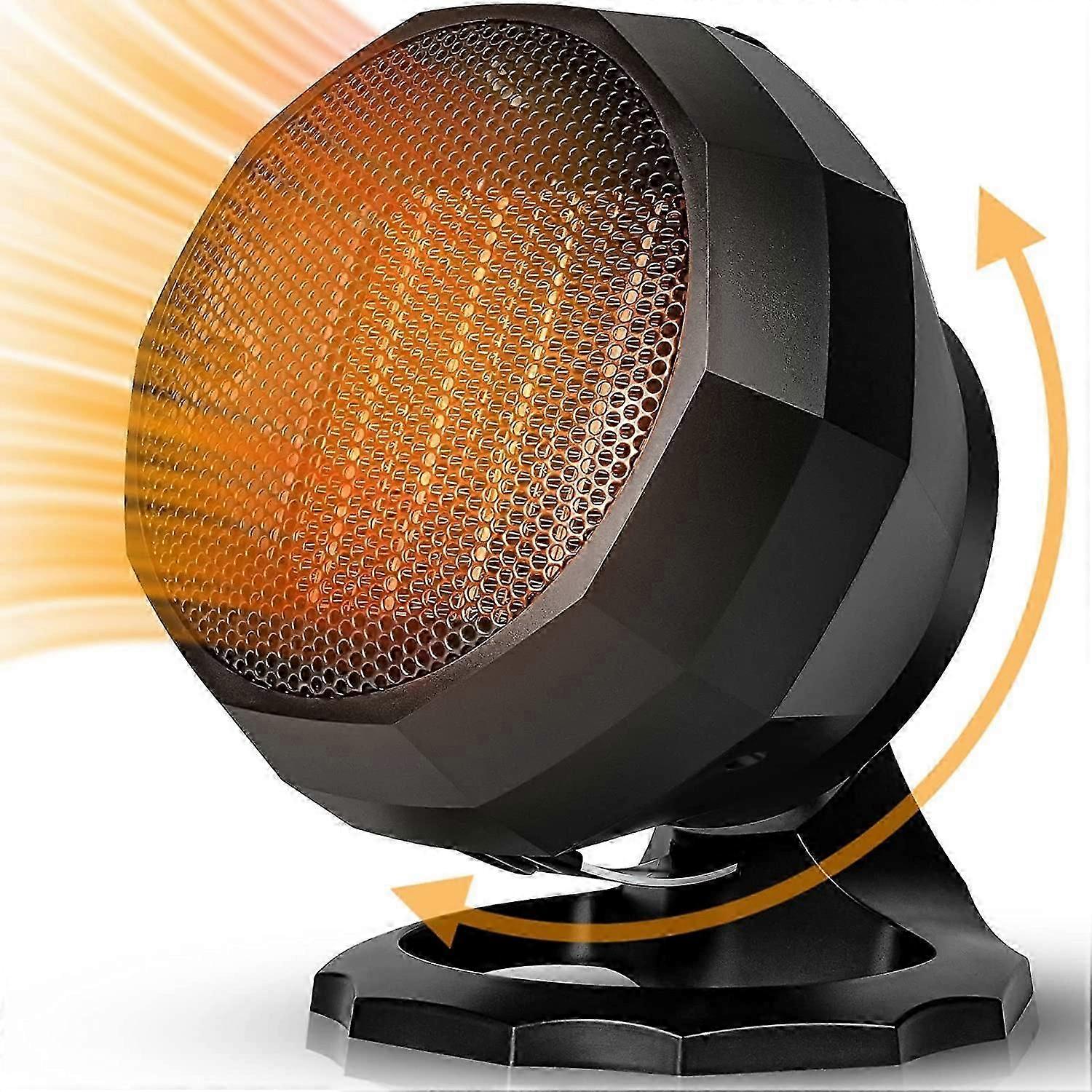 Space Heater 1800W,PTC Ceramic Fan Heater,Three Heating Settings,Black