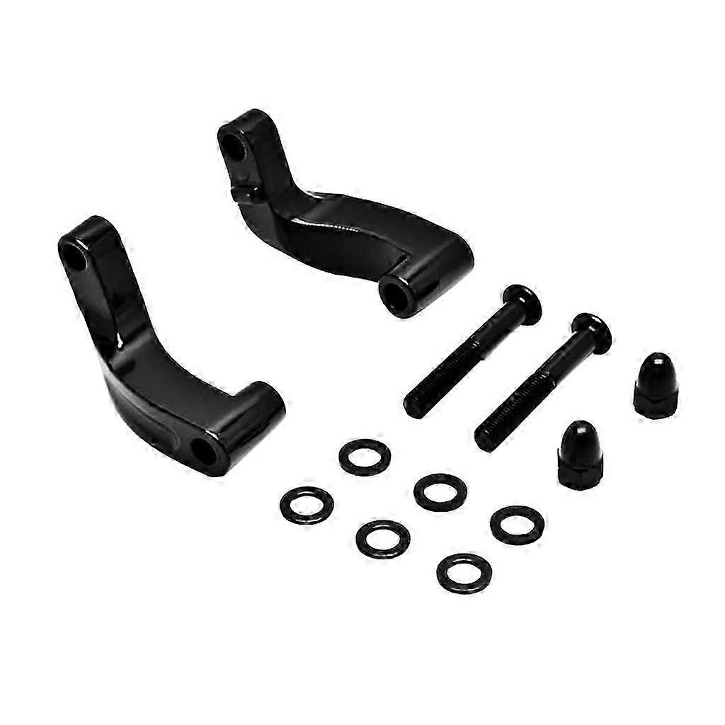 Qx 1 Set Motorcycle Mirror Riser Relocation Extension Adapter Adapter Kit Aluminum Mirror Relocation Adapters For Harley 06-17