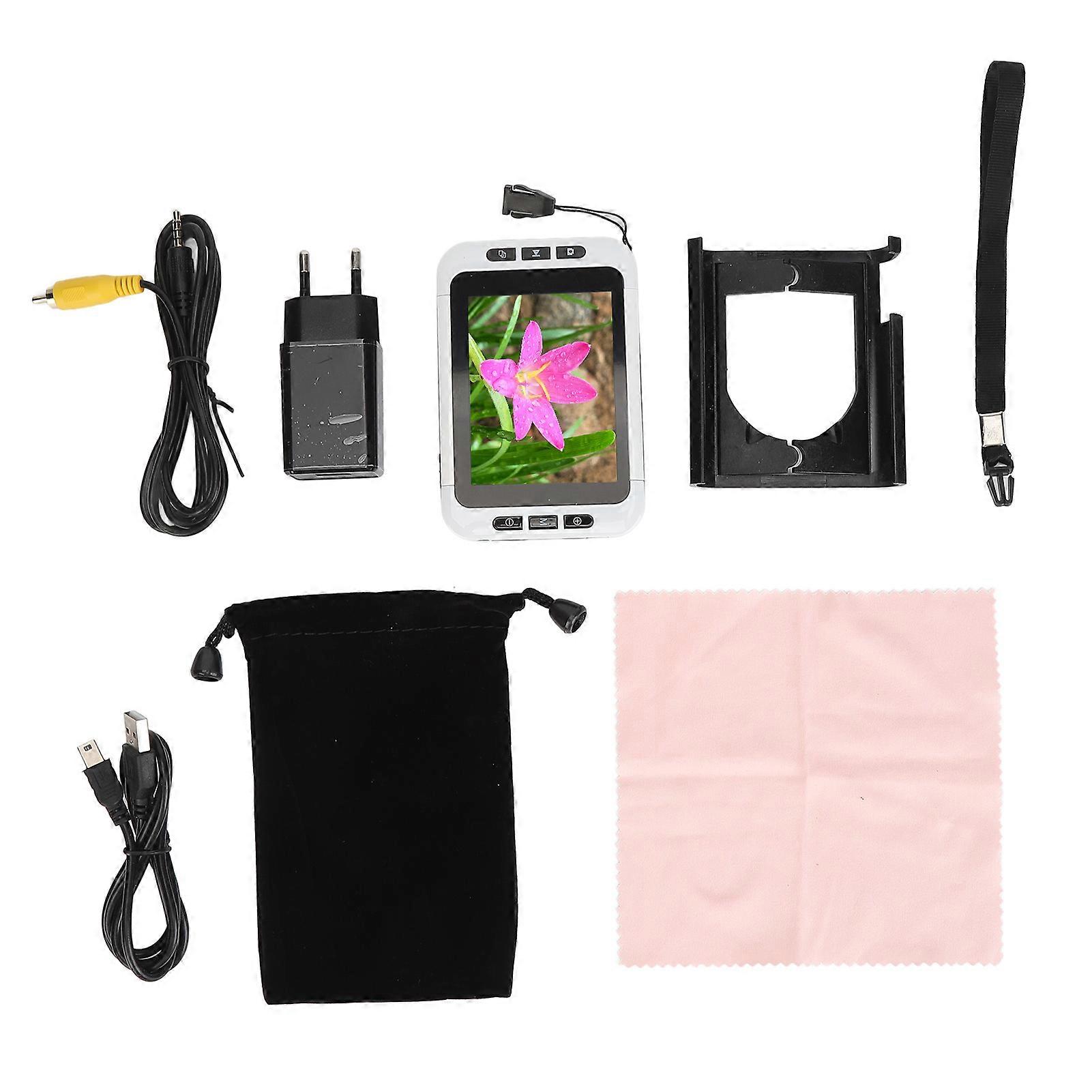 Portable Digital Video Magnifier for Low Vision 2 To 32X Times Zoom 3.5inch Brightness Adjustable Multiple Color Modes Reading Aid