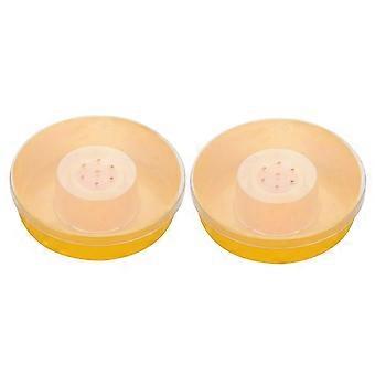 2pcs Round Food Wasser Feeder Bienen Fütterungsschüssel Quick Food Dish Praktische Bienen Feeder