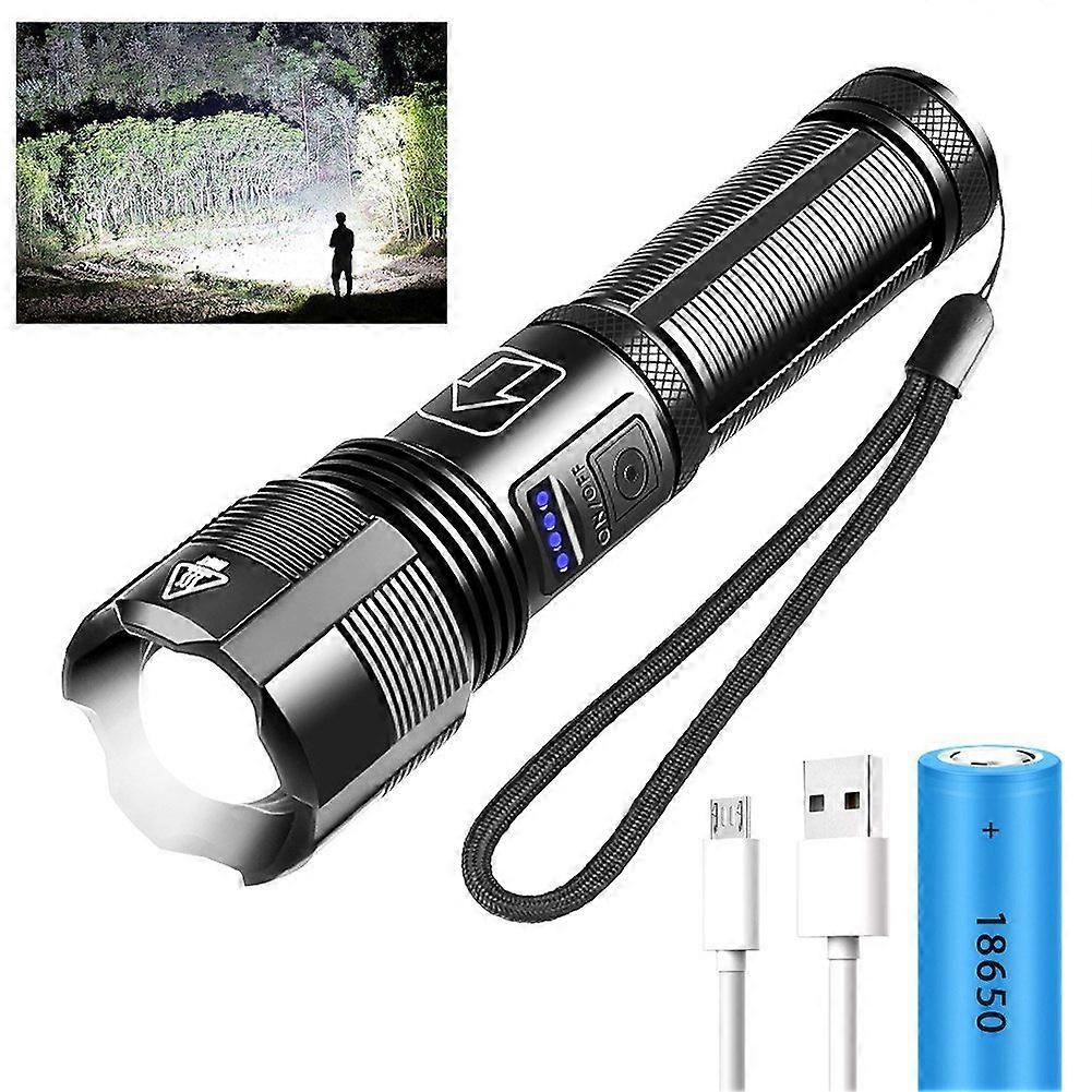 Rechargeable LED flashlight, XHP50 flashlight, portable lighting solution, durable design