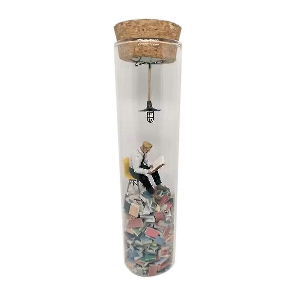 اختبار أنبوب منظور الرسم ، منحوتات زجاجية تمثال الفن التجريدي مع ضوء الليل ، ديكور المنزل