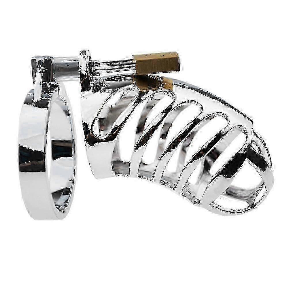 قفل قفص العفة للرجال من الفولاذ المقاوم للصدأ مع مرفق أنبوب