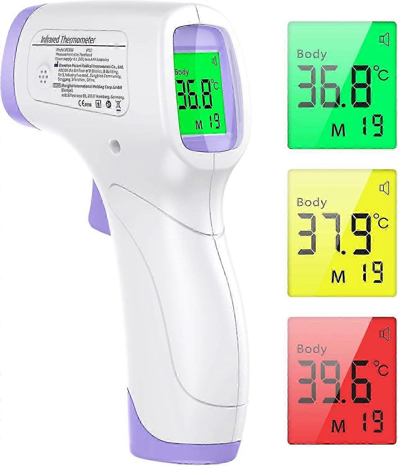 Advanced Infrared Technology No-Touch Thermometer Smart Body Thermometer, for Fast Accurate Results, Intelligent Lcd Display with Fever Alarm for