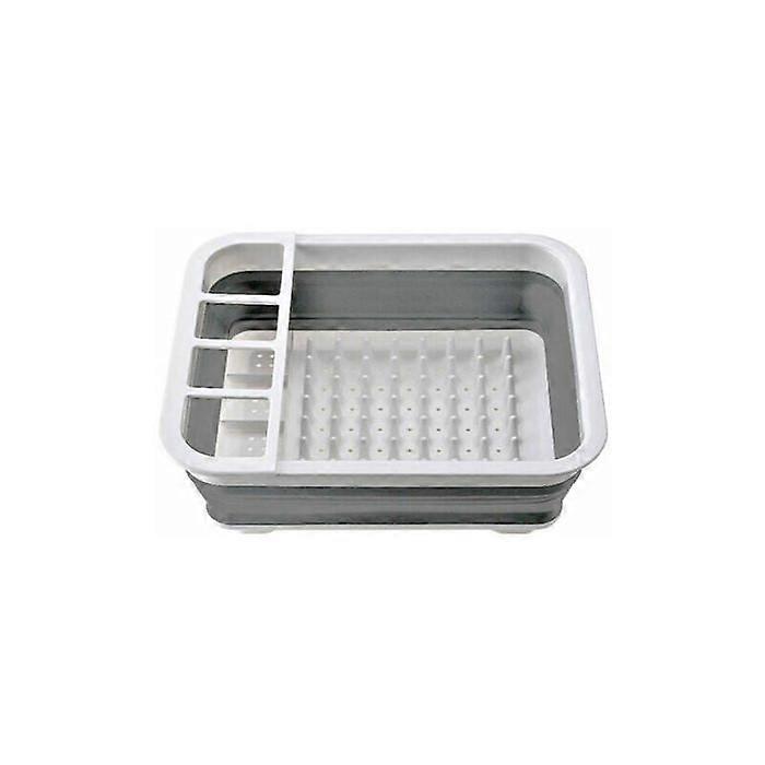 Premium Silicone Foldable Dish Drainer - Space Saving (Grey)