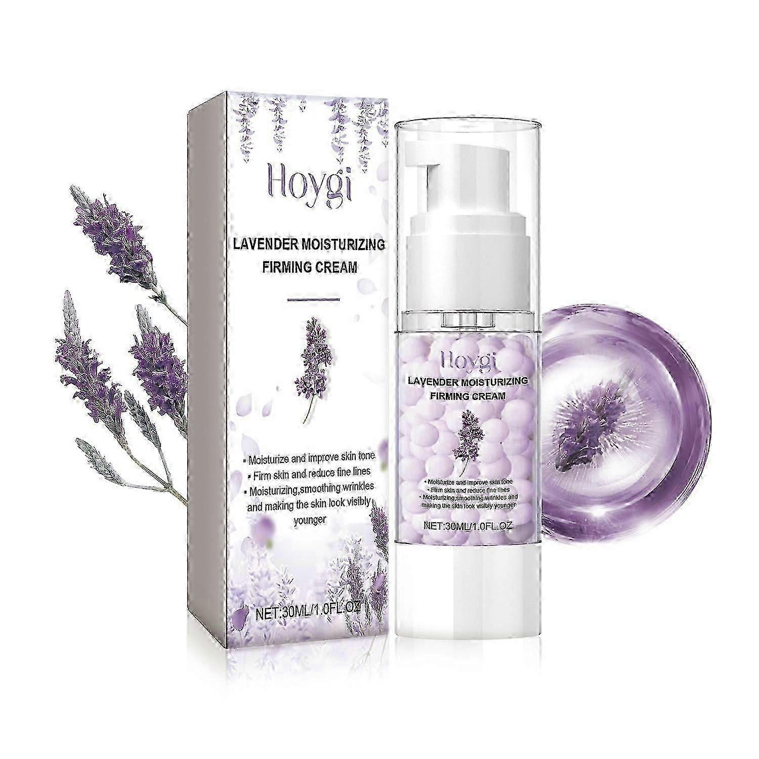 Hoygi Lavender Moisturizing Firming Cream, Lighten Fine Lines Moisturizing Whitening Anti-Wrinkle Cr