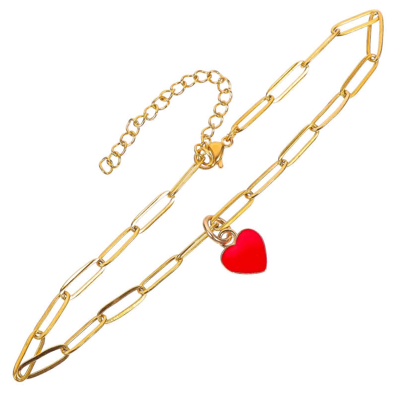 Heart Shaped Foot Chain, Ideal for and Casual Outfits