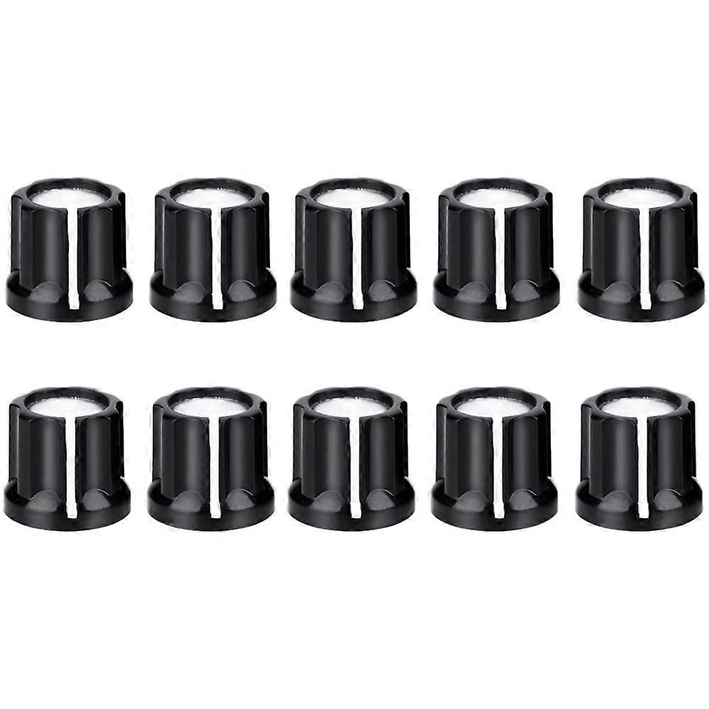 10Pcs Black Potentiometer Control Knob Volume Electric Guitar Bass