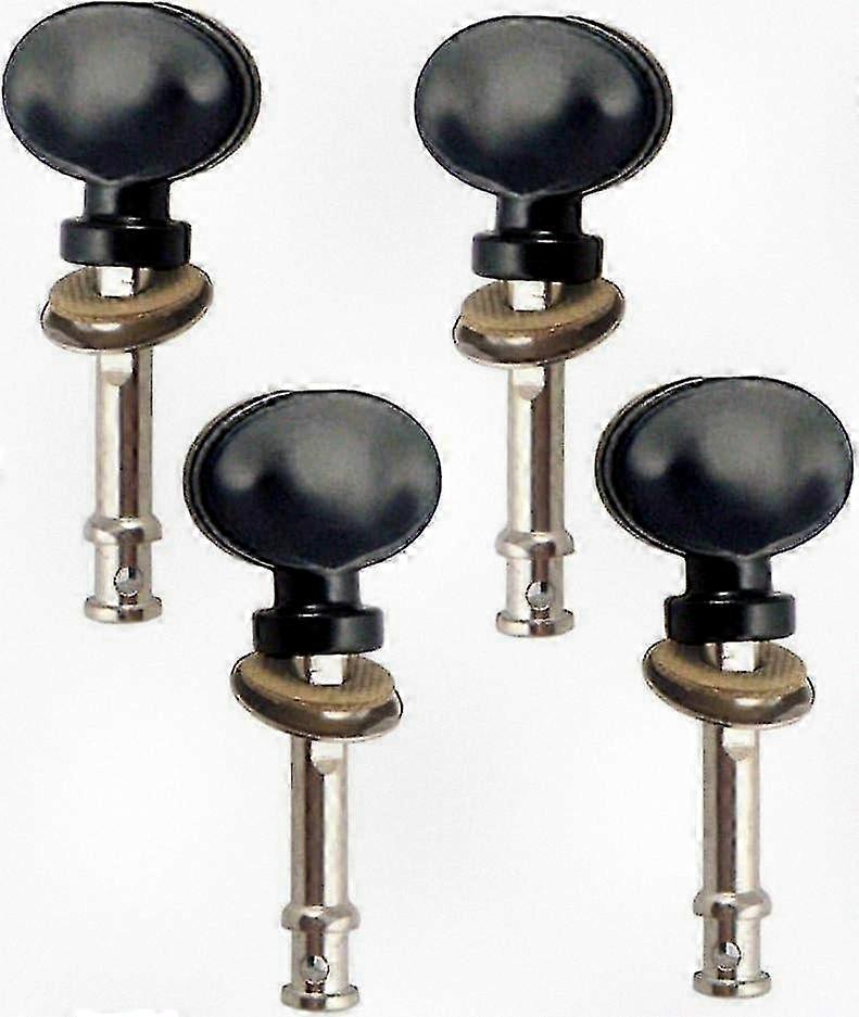 4 Pieces Tuning Pegs Keys Tuners for Ukulele and Classical Guitar Parts - Black
