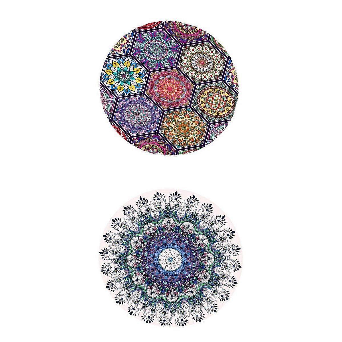 2-Pack Elastic Tablecloth Patio Tablecloth Waterproof No-Slip Table Cover