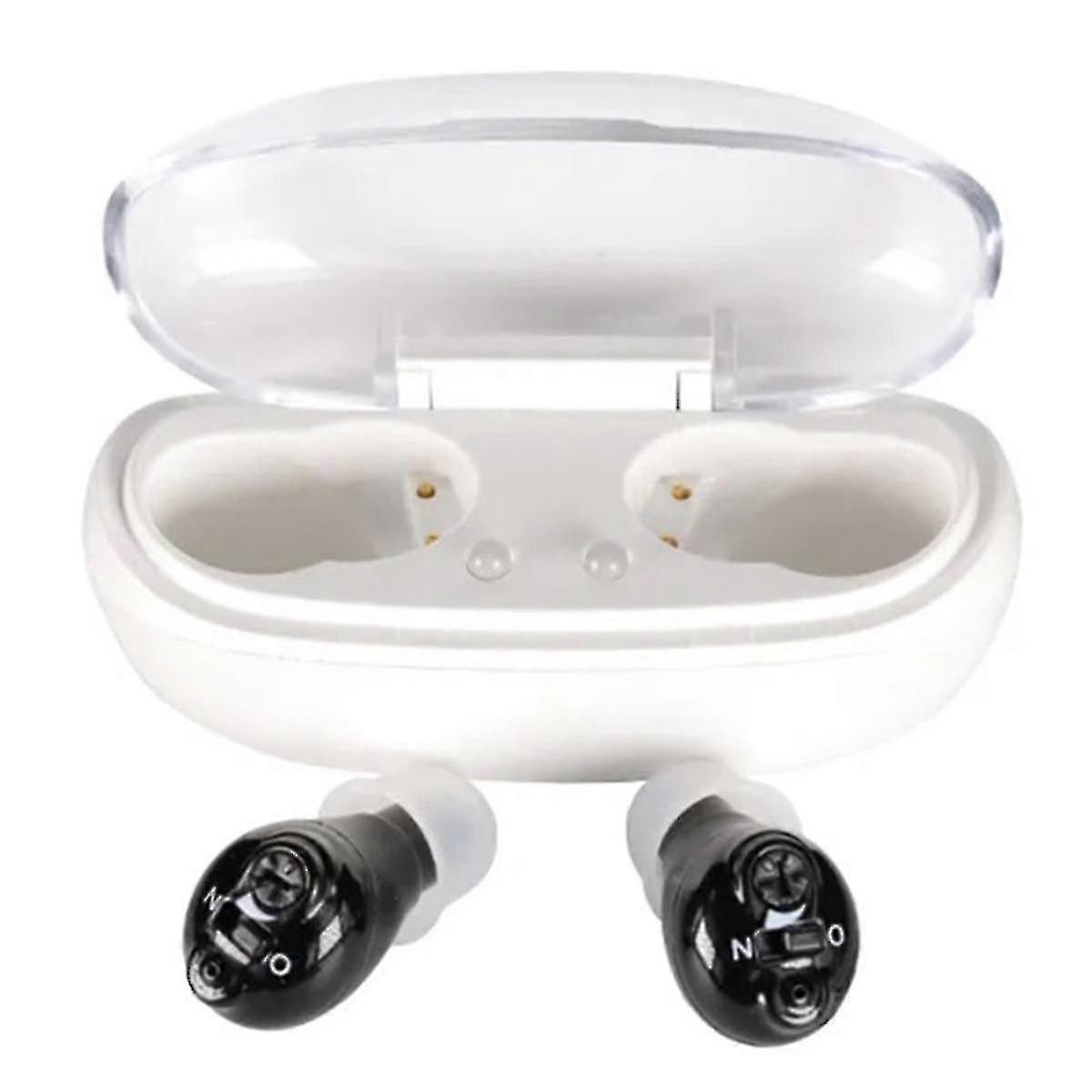 Rechargeable Hearing Aid Mini Inner Ear Deaf Amplifier Smart Noise Reduction For The Elderly With Charging Box