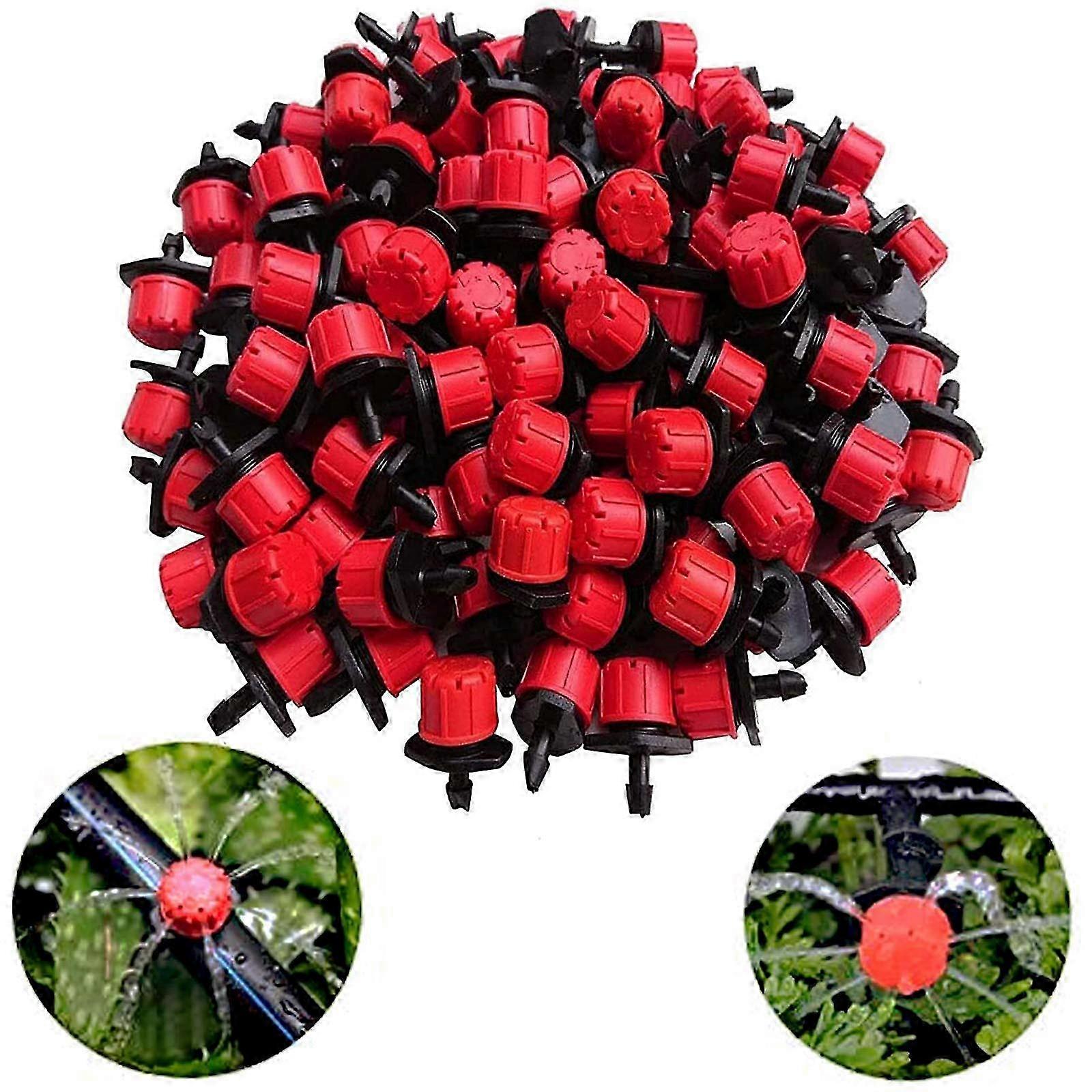 100pcs Adjustable Drippers for Drip Irrigation System, Plastic Micro Sprinklers
