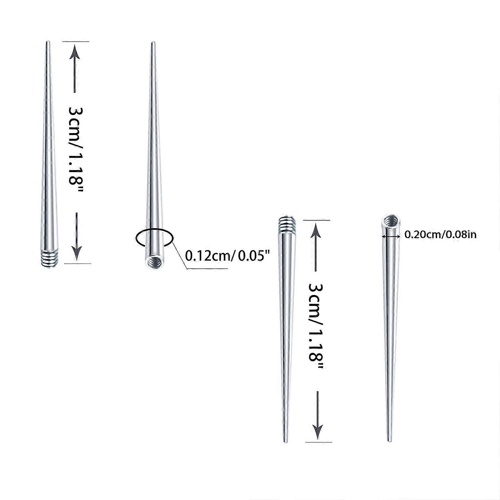 Stainless Steel Perforation Auxiliary Guide Rod Internal External Thread Rod Lip Nail Connection Rod to Avoid Scratches