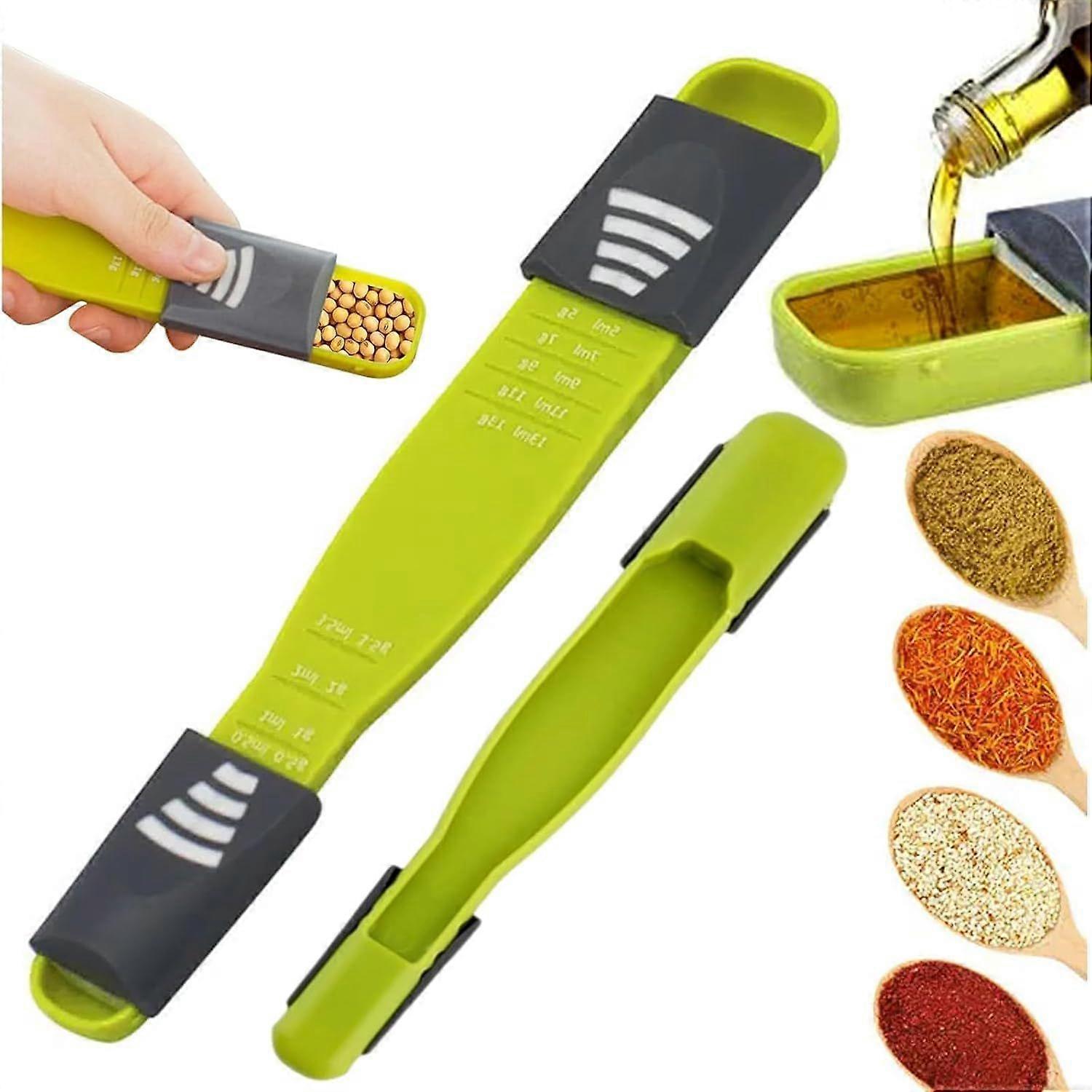 Cuillres doseuses rglables avec 8 chelles - 8 niveaux - Cuillres doseuses rglables - Cuillre doseuse double extrmit pour sucre, sel, caf,