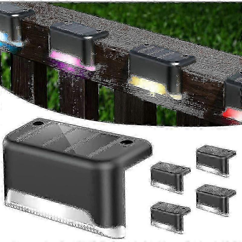 Pack Of 4 Colorful Waterproof Solar Fence Lamp, Colorful Solar Bridge Light Ip65 Waterproof Light