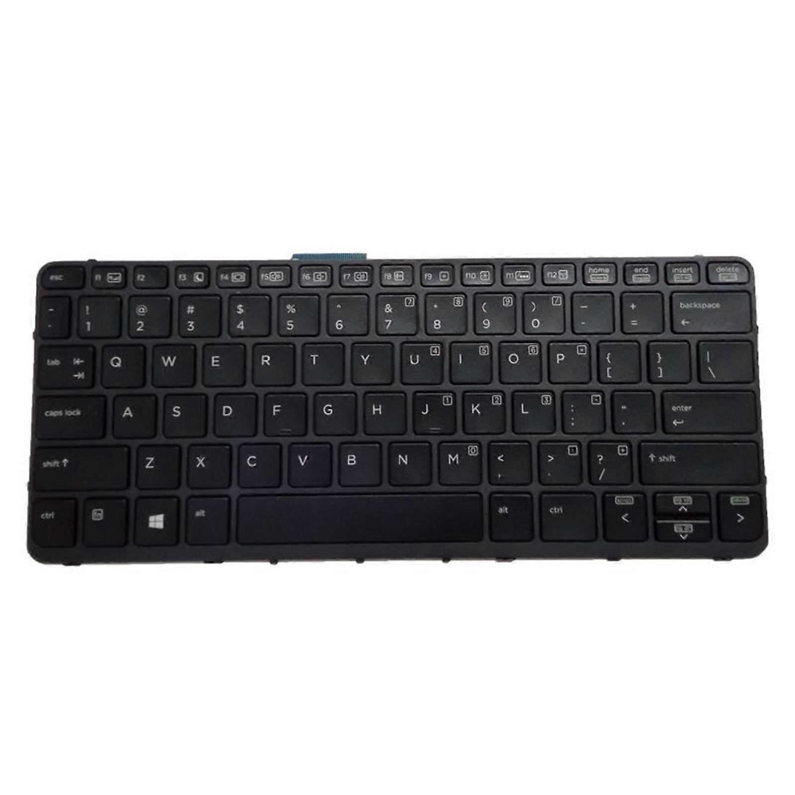 US Laptop Keyboard with Frame Backlit for HP Pro X2 612 G1 Laptop Notebook Black English US Keyboard Replacement