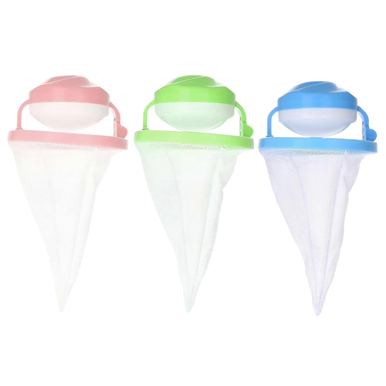 Pet Hair Removal Machine 3-Piece Laundry Pet Hair Bag Set 7.87 x 3.94 High-Efficiency Lint Catcher Reusable Mesh Filter Net