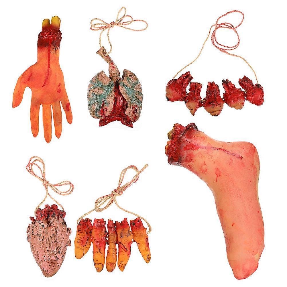 Halloween Trick Requisiten mit Simulation Gebrochener Fuß für Deko aus Kunststoff 6 Stück