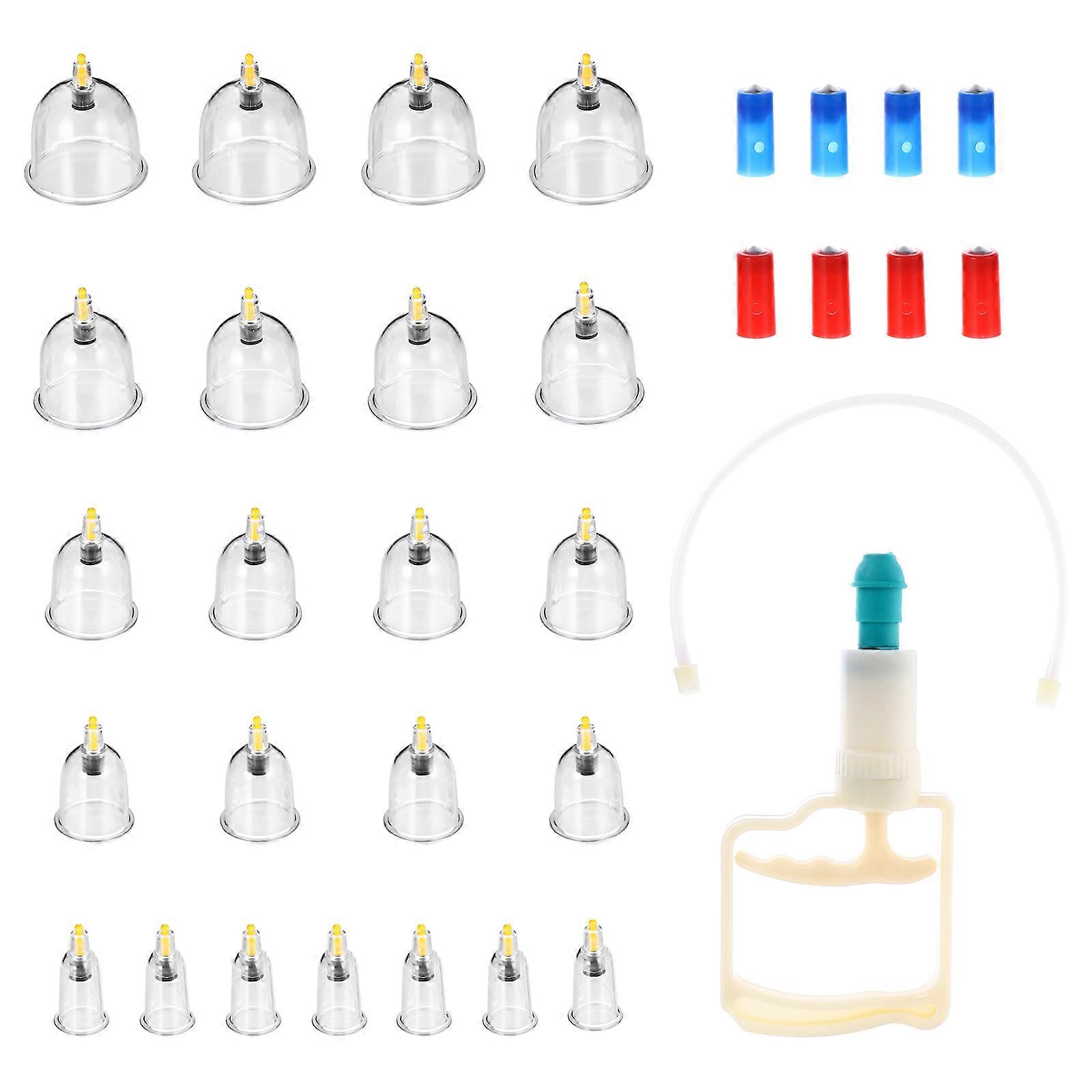 Transparent ABS Vacuum Set with 24 Pieces for Home Use Promoting Circulation